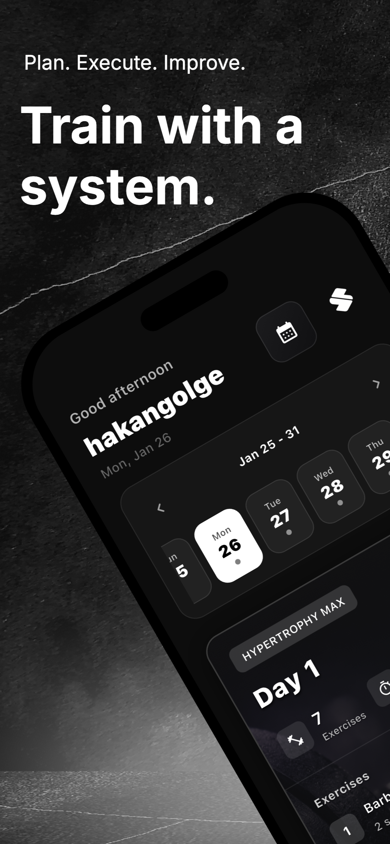 Setwise AI fitness planning app screenshot